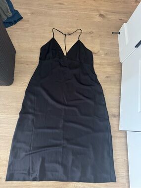 Abercrombie & Fitch Black Strapless Slip Dress